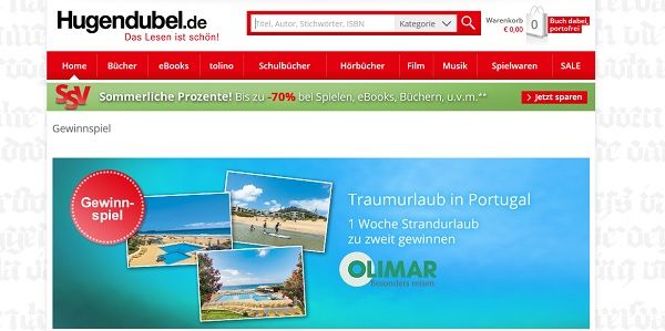 Reise-Gewinnspiel Hugendubel 1 Woche Portugal Urlaub