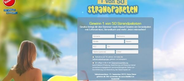 Sinalco Gewinnspiel 50 Strandpakete Verlosung