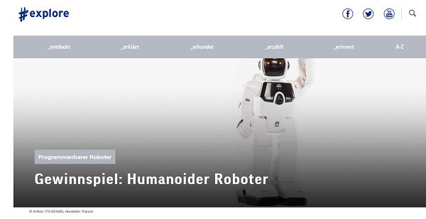 TUEV-Nord Gewinnspiel Humanoider Roboter gewinnen