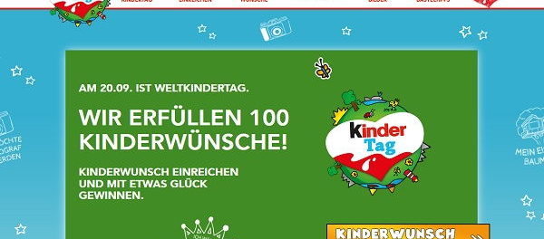 Weltkindertag Gewinnspiel 100 Kinderwünsche-Erfüllung