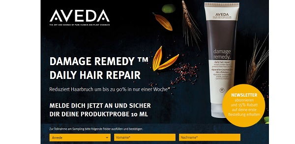 AVEDA Gewinnspiel Damage Remedy Daily Hair Repair Produkte