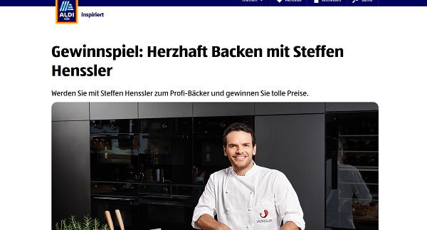 Aldi Süd Gewinnspiel Steffen Henssler Küchenhelfer gewinnen