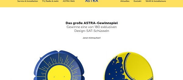 Astra Gewinnspiel 180 Design Sat-Schüsseln