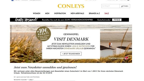 Conleys Reise-Gewinnspiel Dänemark Reisegutschein