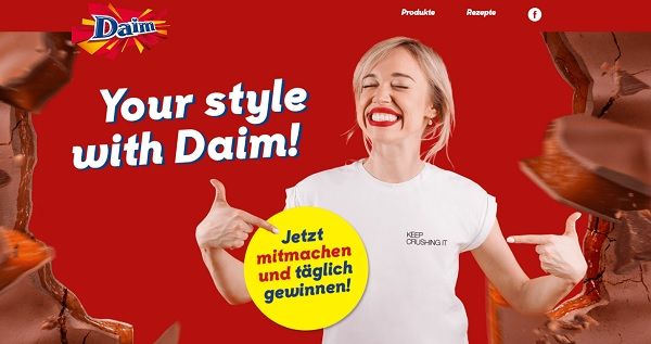 Daim Gewinnspiel täglich tolle Preise gewinnen