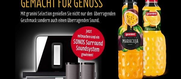 Granini Gewinnspiel Sonos Sourround Soundsystem