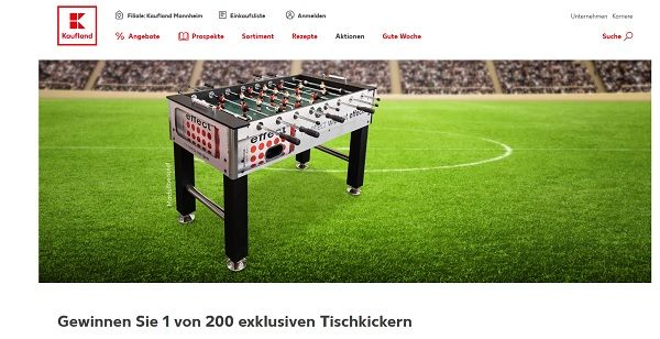 Kaufland Gewinnspiel 200 Effect Energy Drink Tischkicker