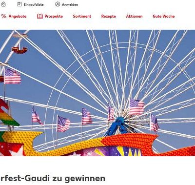 Kaufland Oktoberfest Gaudi Gewinnspiel 4 Wiesn-Wochenende München je 2 Personen