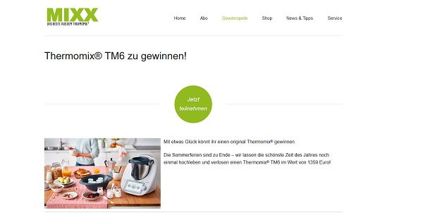 Mixx Magazin Gewinnspiel Thermomix TM6 Küchenmaschine