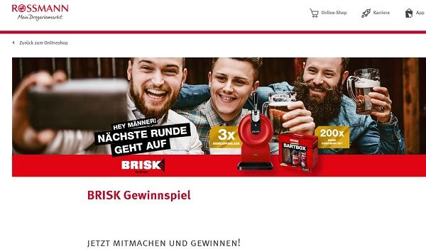 Rossmann Gewinnspiel Brisk Bier Heimzapfanlagen