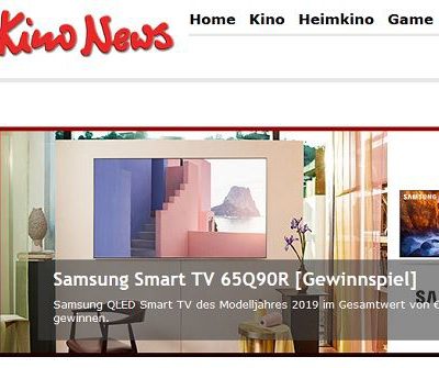 Samsung Smart TV Gewinnspiel Kino News