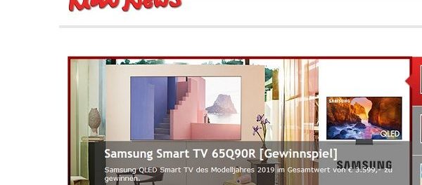 Samsung Smart TV Gewinnspiel Kino News