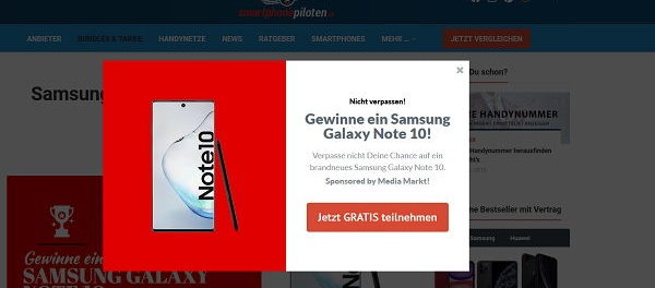 Smartphonepiloten Gewinnspiel Samsung Note 10 Verlosung