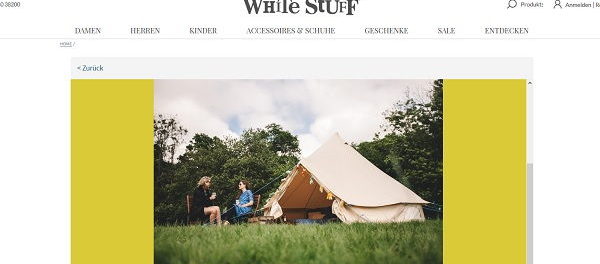 White Stuff Gewinnspiel Luxus Campingzelt