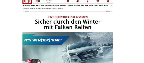 Winterreifen Gewinnspiel Falken und Bild.de
