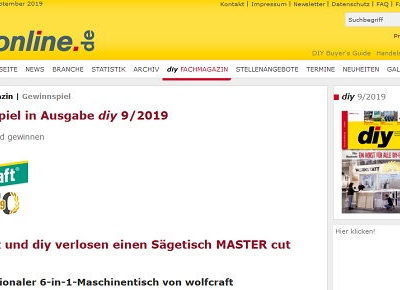 diyonline Gewinnspiel Wolfcraft Sägetisch Master cut 2500