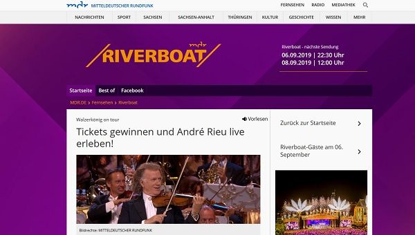 mdr Gewinnspiel Andre Rieu Konzert Tickets