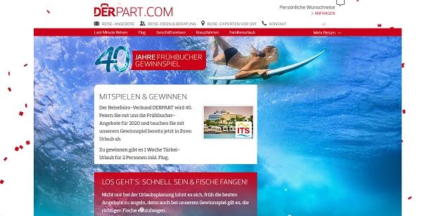DERPART Türkei Reise Gewinnspiel 1 Woche Urlaub gewinnen