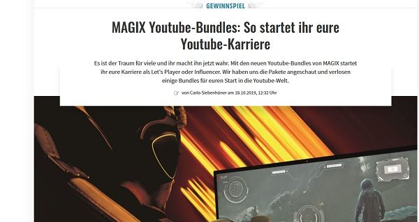 Gamez Gewinnspiel Magix YouTube-Bundle Starterset