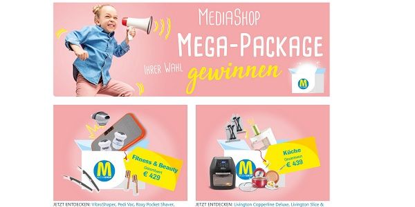 MediaShop Gewinnspiel verschiedene Gewinnpakete Wert 4.000 Euro