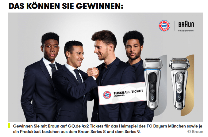 Braun Gewinnspiel: 4×2 Bayerntickets gewinnen!