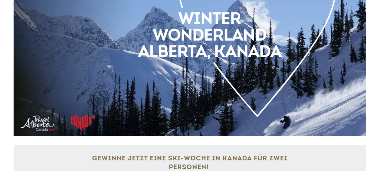 SportScheck Reise Gewinnspiel: Ski-Woche für 2 in Kanada!