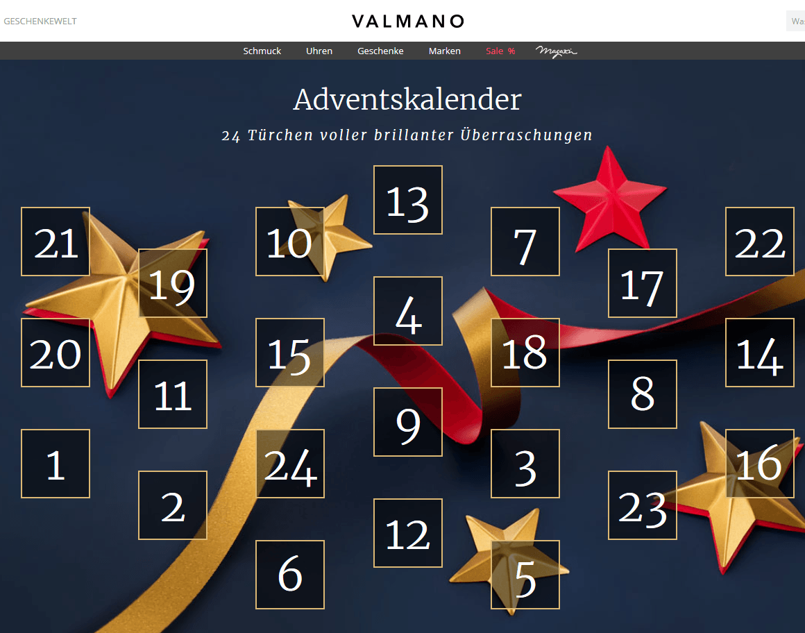 Adventskalender Gewinnspiel: VALMANO – Uhren, Ketten, Ringe und Armbänder