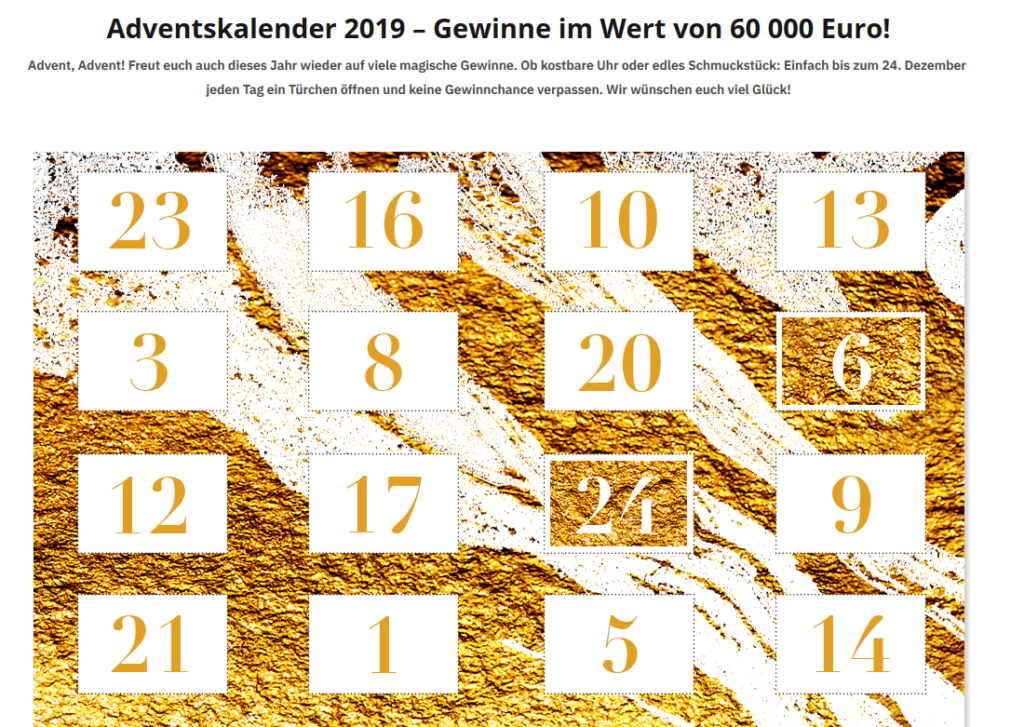 Magic Moments Adventskalender 2019: Gewinne im Wert von 60.000€ !!!