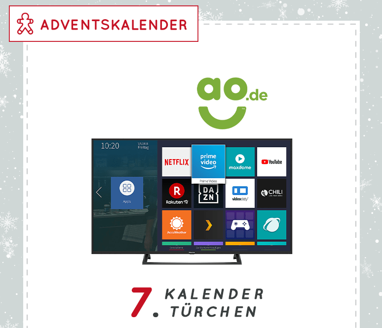 4K Fernseher mit AO nur am 07.12.2019 gewinnen!
