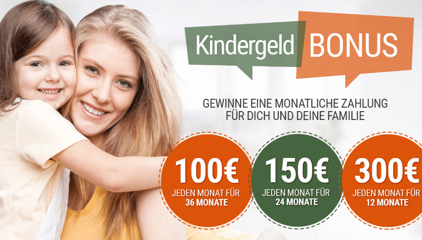 Kindergeld gewinnen: Monatlich bis zu 300€ Zuschuss gewinnen!