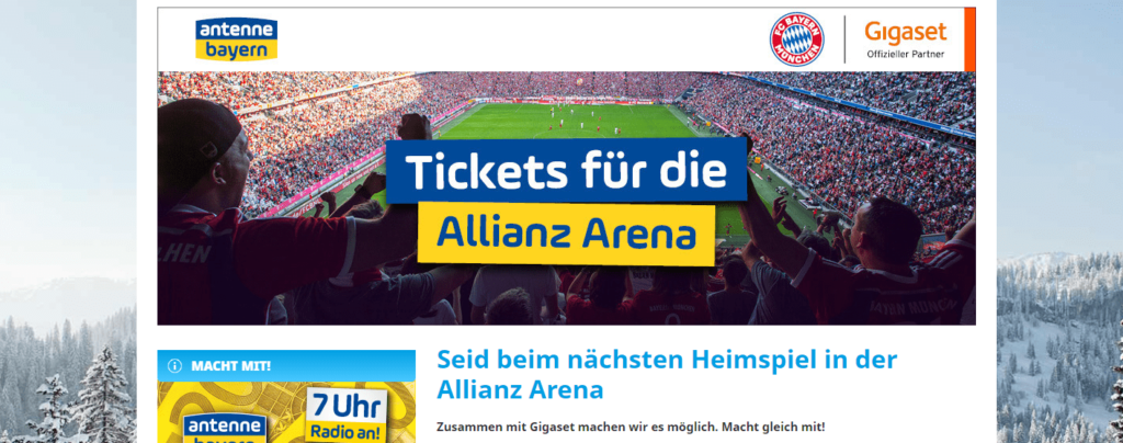 Antenne Bayern Gewinnspiel 2 Tickets für das nächste