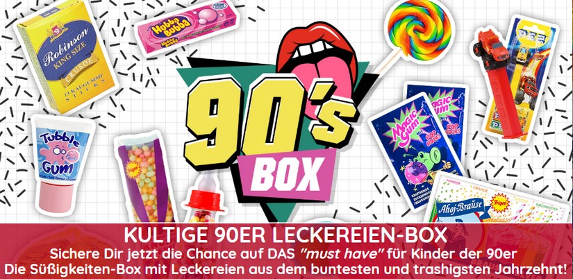 90er-box.de Gewinnspiel: kultige 90er Leckereien-Box zu gewinnen