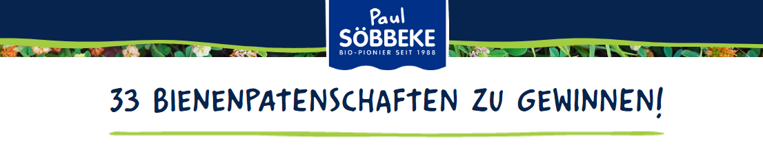 Söbbeke Gewinnspiel: eine von 33 Bienenpatenschaften und Bio-Honig zu gewinnen