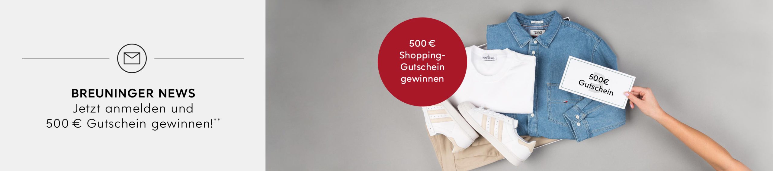 Breuninger Gewinnspiel: 1 von 3 Shopping-Gutscheinen im Wert von 500 Euro zu gewinnen