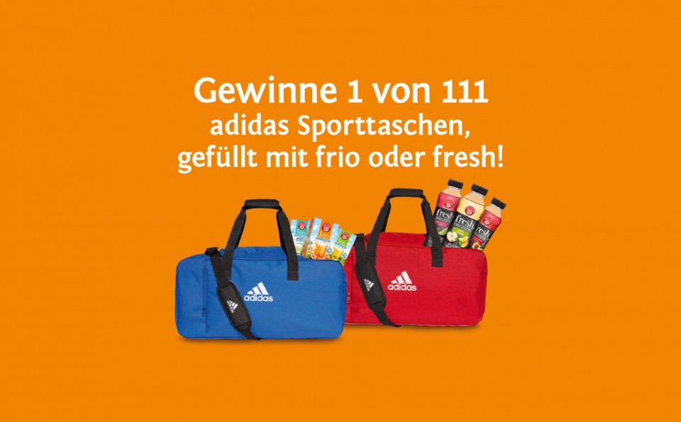 Teekanne Gewinnspiel: eine von 111 prall gefüllten adidas Taschen zu gewinnen