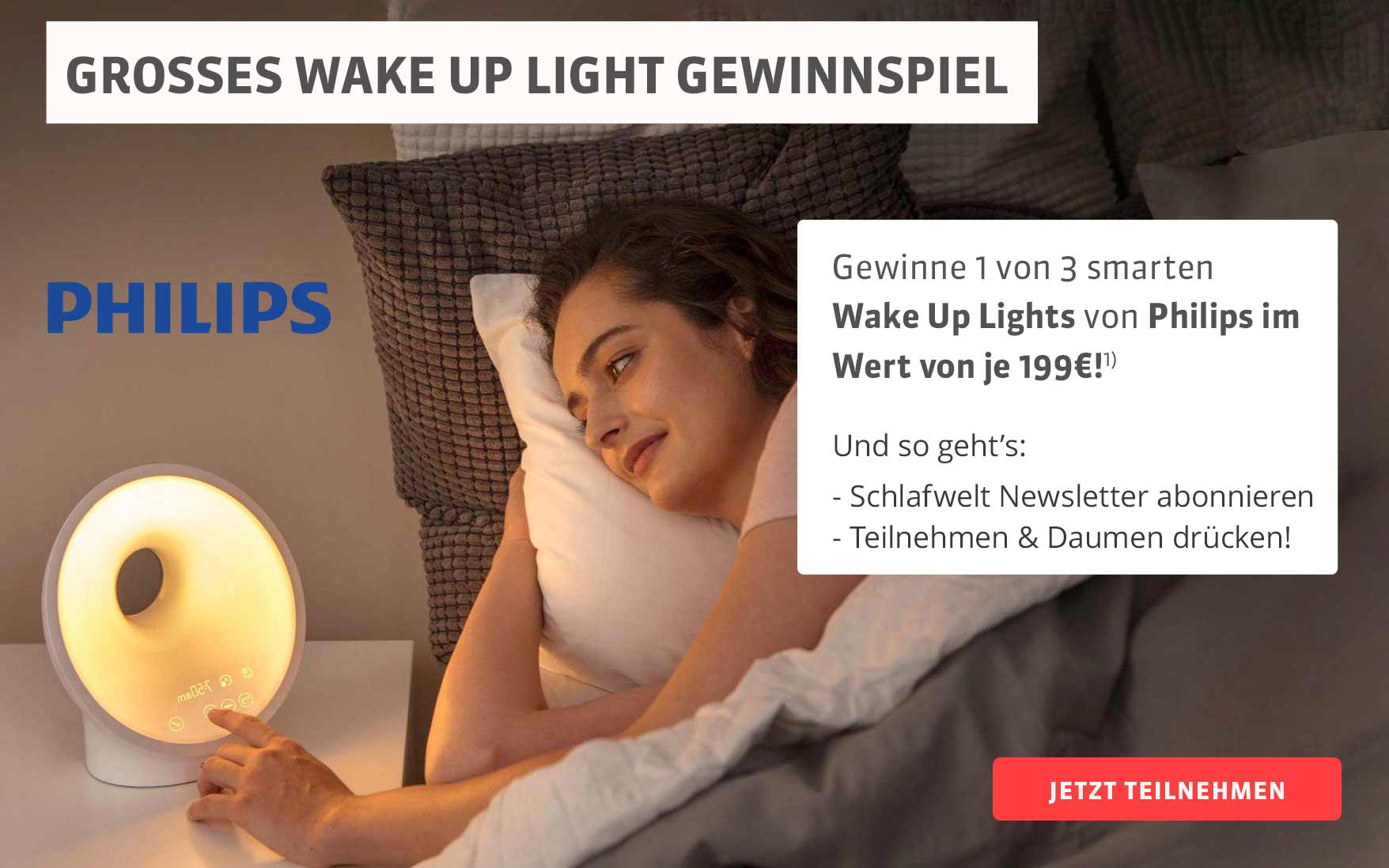 Schlafwelt Gewinnspiel: Wake Up Light von Philips im Wert von 199 Euro zu gewinnen