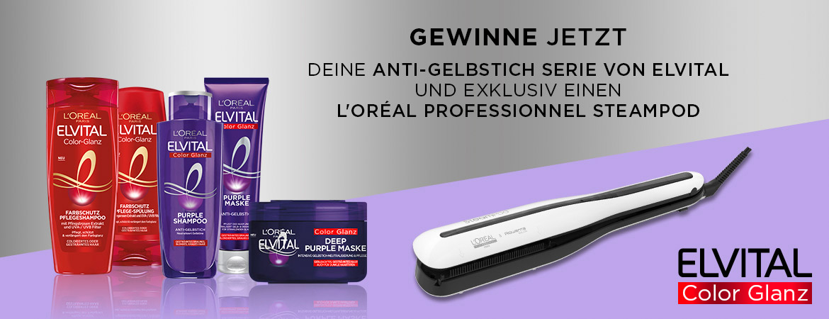 Müller Gewinnspiel: zehn Produktsets von Elvital inkl. einem L’Oréal Professionnel Steampod zu gewinnen
