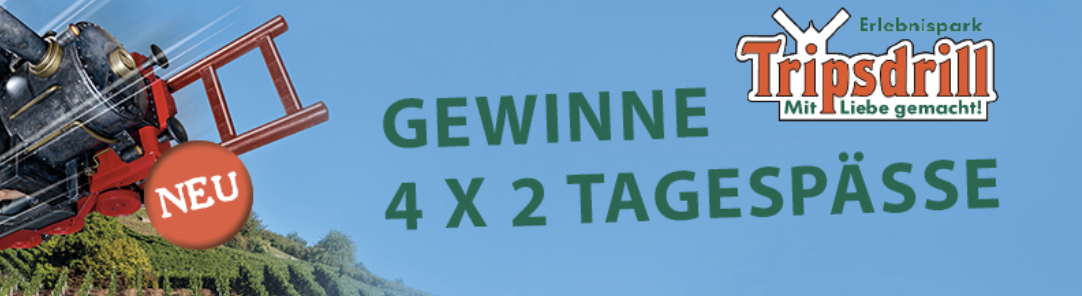 GEFAKO Gewinnspiel: 4×2 Tickets für Erlebnispark Tripsdrill zu gewinnen