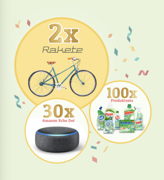 Henkel Gewinnspiel: Fahrrad, Amazon Echo Dot und weitere Produktpakete zu gewinnen