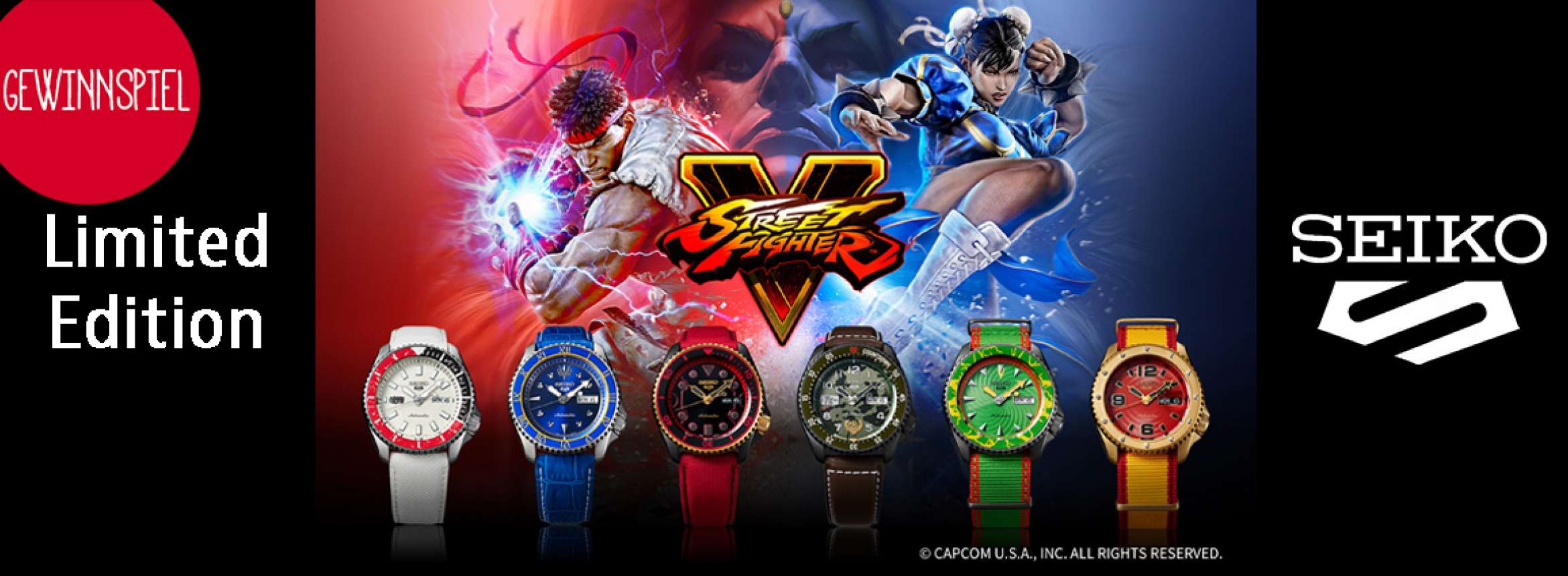 UNICUM Gewinnspiel: Seiko Street Fighter Motiv-Armbanduhr zu gewinnen