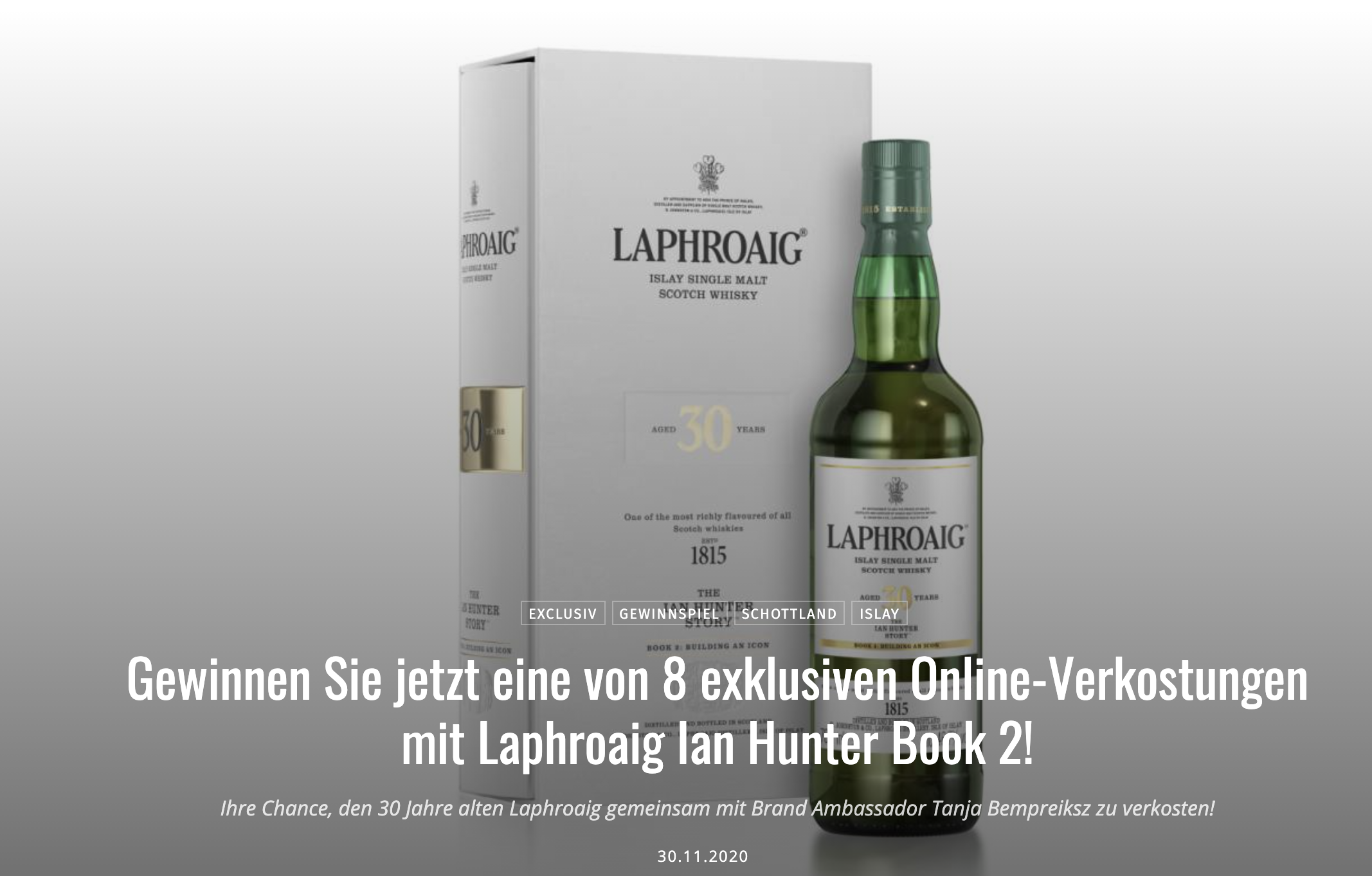 Whisky Experts Gewinnspiel: Laphroaig Paket zu gewinnen