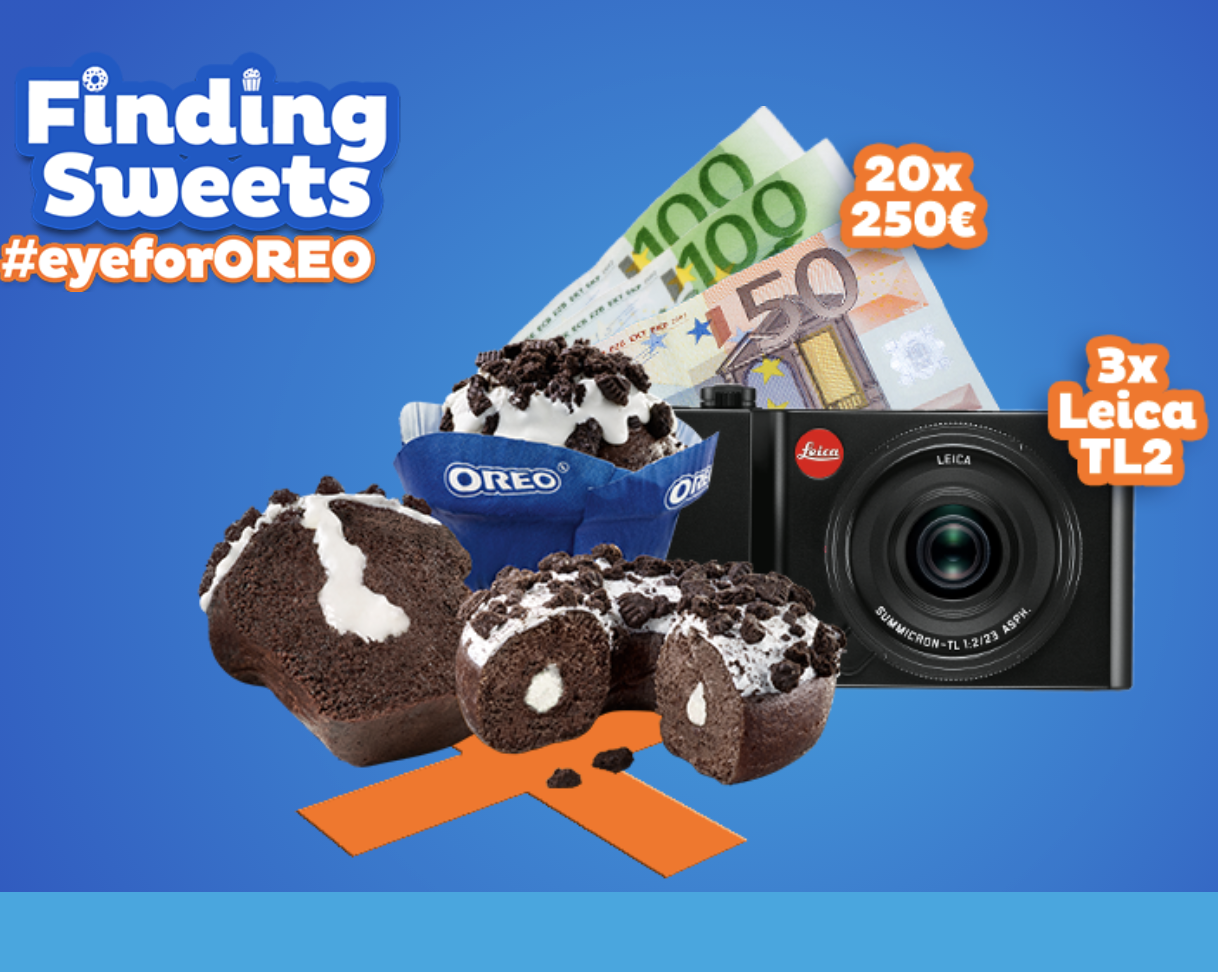 OREO donut-muffin Gewinnspiel: 250 EUR Bargeld oder Leica TL2 Kamera zu gewinnen