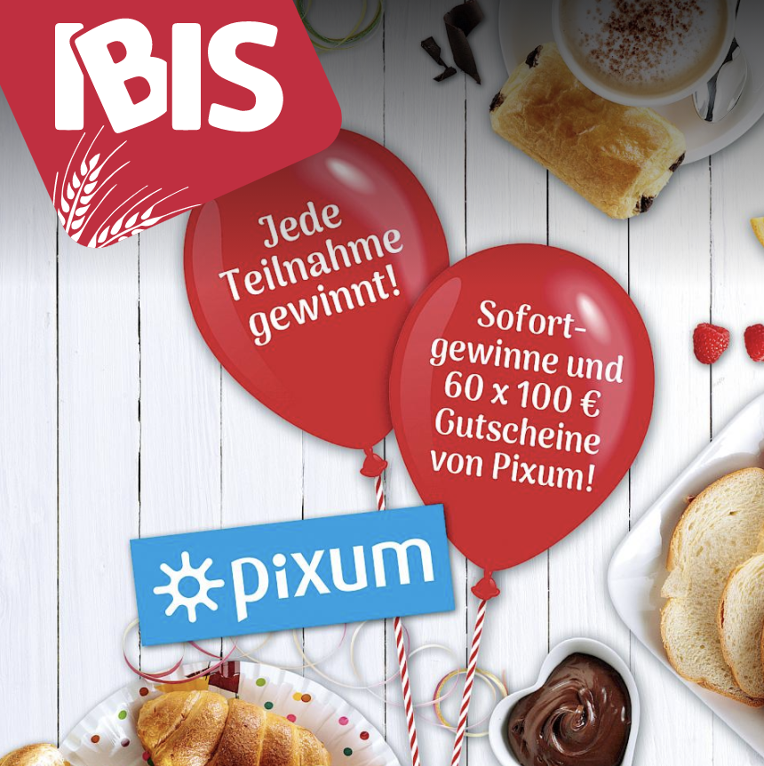 IBIS Gewinnspiel: 100 Euro Pixum Gutschein zu gewinnen