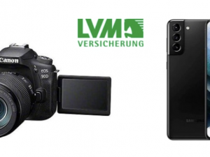 LVM Versicherung Gewinnspiel: Canon Digitalkamera, Samsung Smartphone zu gewinnen