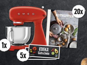 EDEKA Gewinnspiel: SMEG Küchenmaschine und EDEKA Kochbücher zu gewinnen