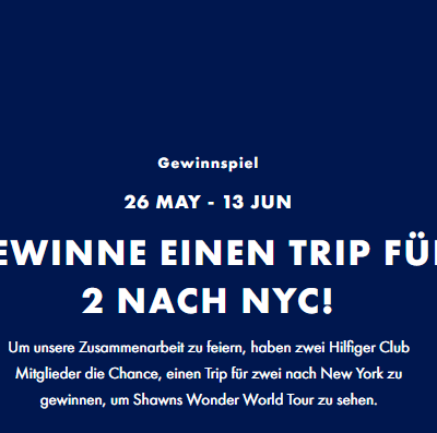 Shawn Mendes Tickets gewinnen - Konzert in New York live erleben!